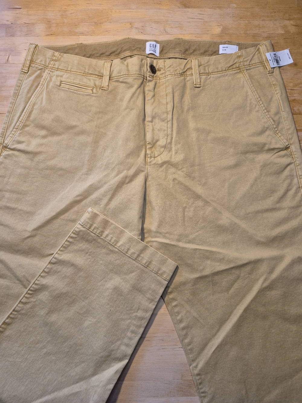 GAP Men's Tan Chino Pants - Straight Fit